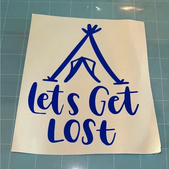 NEW blue” let’s get lost” decal - Picture 2 of 2